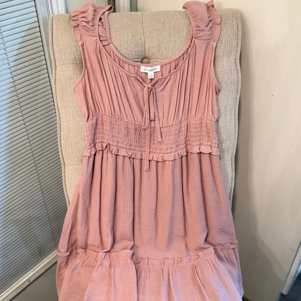 Pink Ruffled Mini Dress - Picture 5 of 5